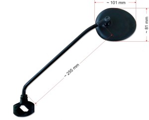 Lusterko rowerowe AJS długie ramie 25cm