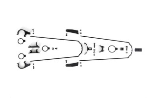 Zestaw błotników rowerowych ACID Mudguard Set MTB 65 z prętami  3