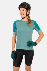 Damska Koszulka Rowerowa Endura GV500 SS Zielona E6208GS p5.webp