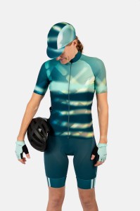 Damska Koszulka Rowerowa Endura Virtual Texture S S Niebieska E6211GB p7.webp