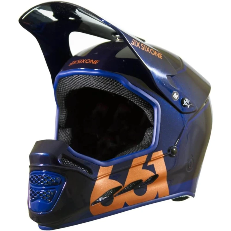 Kask rowerowy 661 Reset Granatowo Pomarańczowy.webp