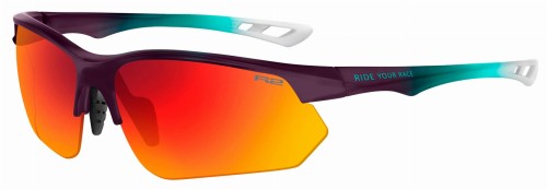 Okulary Rowerowe R2 Drop Active Red Black Revo / Fioletowe Ramki