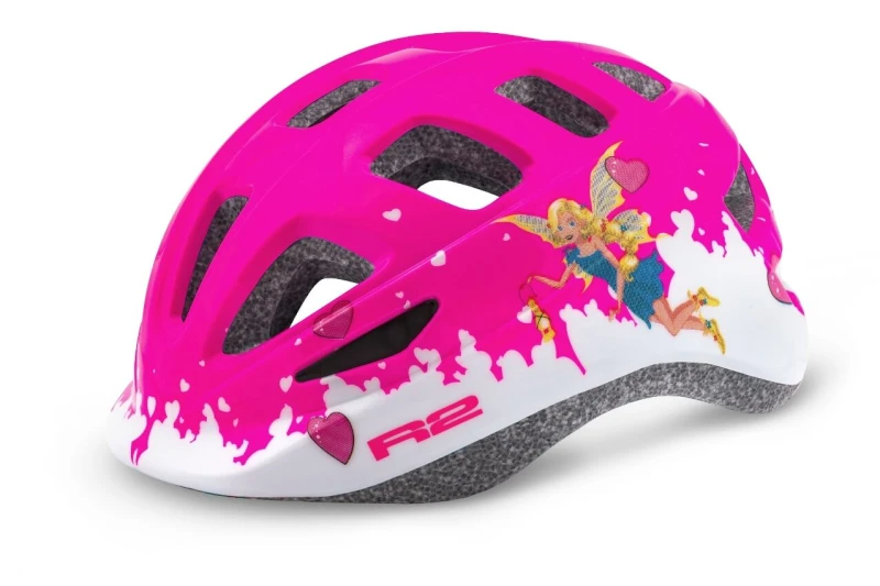 Kask Rowerowy R2 Bunny Kids Różowo-Biały Wróżka ath28b.webp