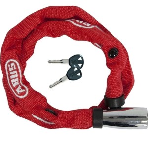 Zabezpieczenie / zapięcie rowerowe ABUS Web 1500 łańcuch z zamkiem na klucz 60cm red