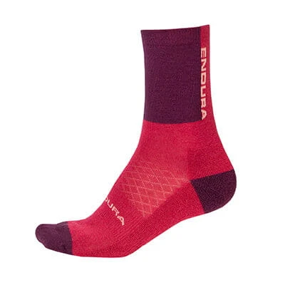 Damskie skarpety Endura BaaBaa Merino Winter Purpurowe E0165AU.webp