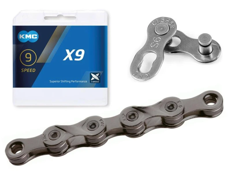 Łańcuch rowerowy KMC X9 Grey 130l.webp