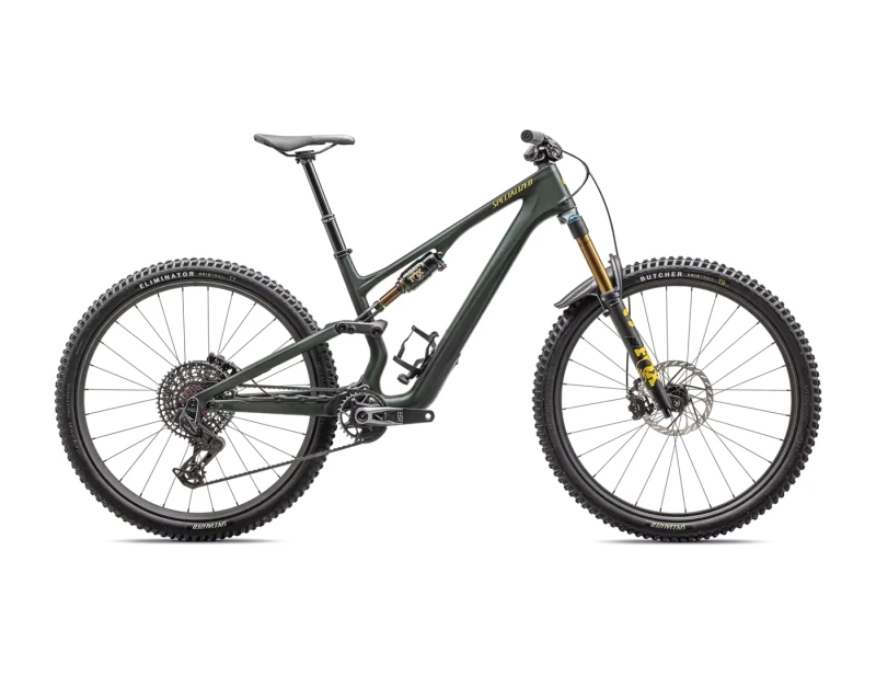 Rower Specialized Stumpjumper 15 Pro Satin Green Tint Gunmetal  Satin Metallic Sulphur 2025.webp