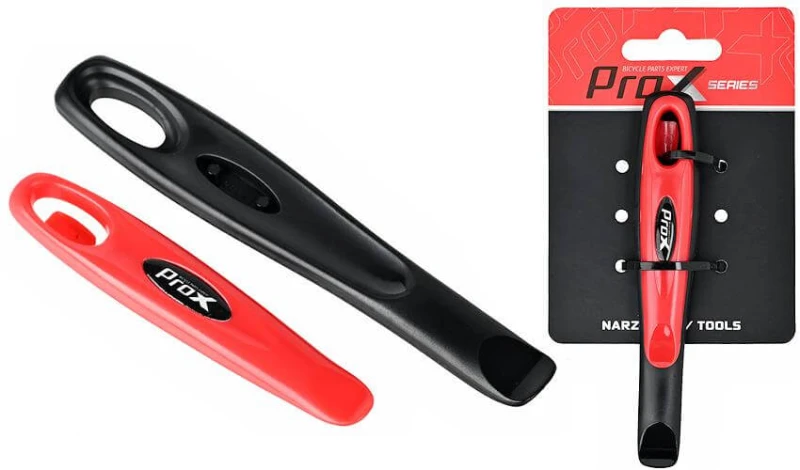 Łyżki do opon Prox plastikowe 2 szt. 150 107 mm czerwono-czarne.webp