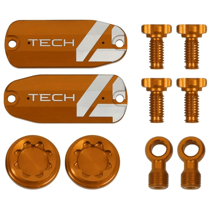 Zestaw do hamulców Hope Tech 4 V4 Custom Kit pomarańczowy.webp