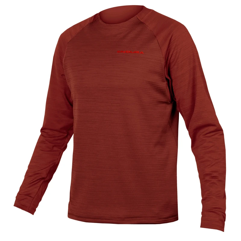 Koszulka rowerowa Endura Singletrack Fleece Czerwona.webp