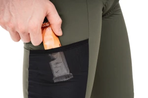 Spodenki rowerowe z szelkami CUBE Gravel Bib Short Cargo Green p8.webp