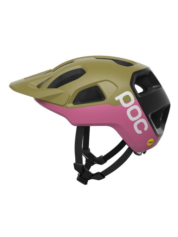 Kask rowerowy POC Cularis - Oliv. Green Matt Thulite Pink Matt.webp