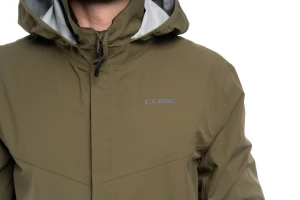 Kurtka przeciwdeszczowa rowerowa CUBE Rain Jacket CMPT Olive p8.webp