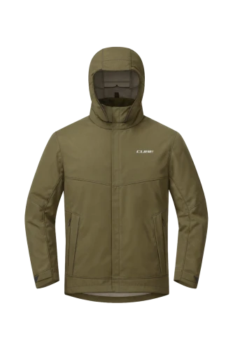 Kurtka przeciwdeszczowa rowerowa CUBE Rain Jacket CMPT Olive