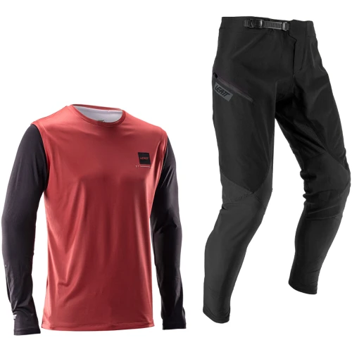 Zestaw MTB Leatt Ride Kit 1.0 Dusty Red – Koszulka + Spodnie