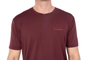 Koszulka Cube MTB Round Neck Jersey Soft Touch SS bordeaux p4.webp
