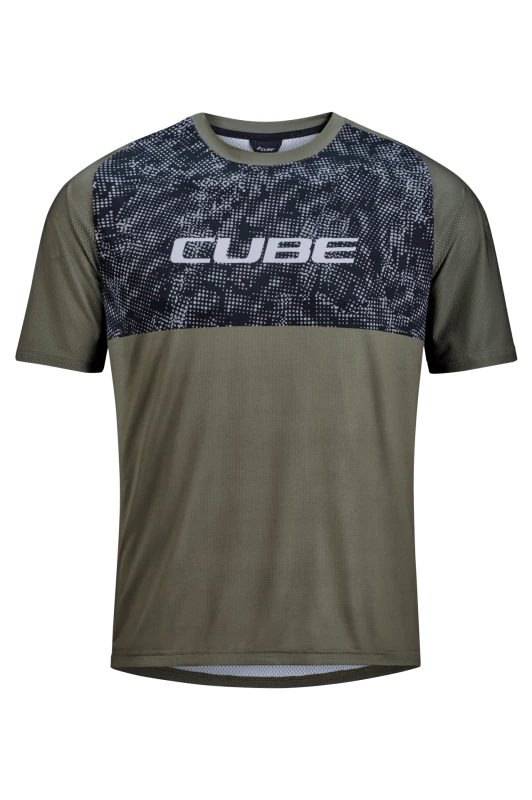 Koszulka rowerowa Cube MTB Jersey Matrix TM SS green.webp