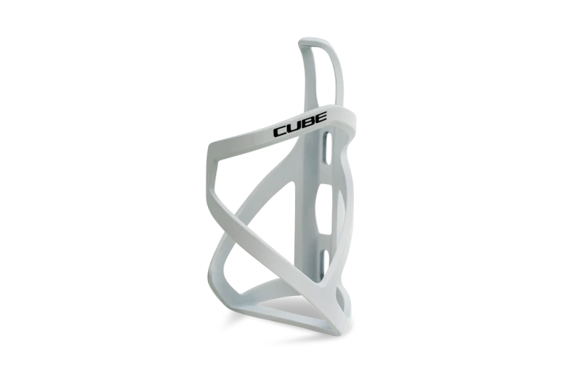 Koszyk na bidon CUBE HPP Sidecage Lewy matt white´n´glossy black.png