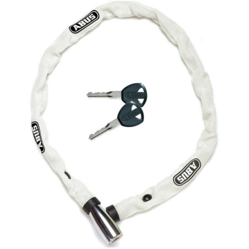 Zabezpieczenie / zapięcie rowerowe ABUS Web 1500 łańcuch z zamkiem na klucz 60cm white