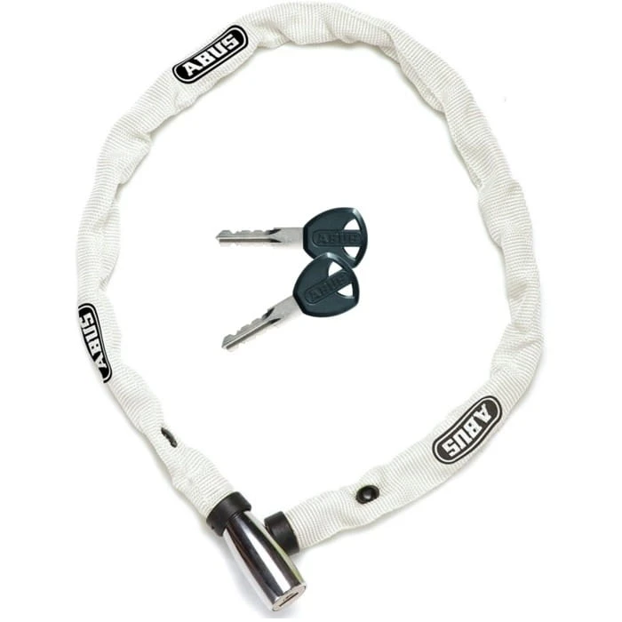 Zabezpieczenie / zapięcie rowerowe ABUS Web 1500 łańcuch z zamkiem na klucz 60cm white