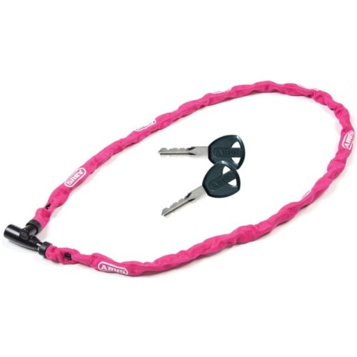 Zabezpieczenie / zapięcie rowerowe ABUS Web 1500 łańcuch z zamkiem na klucz 60cm coral