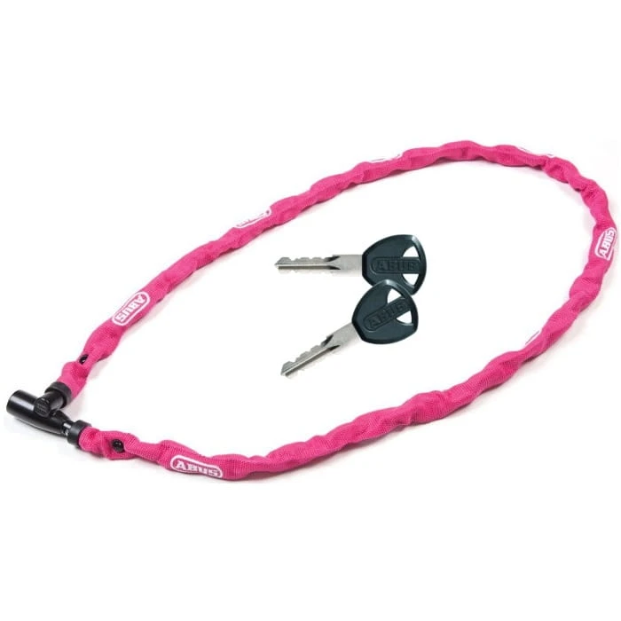 Zabezpieczenie / zapięcie rowerowe ABUS Web 1500 łańcuch z zamkiem na klucz 60cm coral